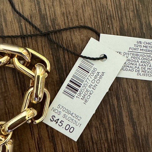 WHBM Gold double links toggle Bracelet - Picture 16 of 16